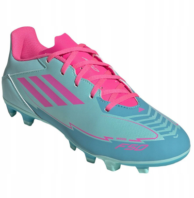 Këpucë futbolli Adidas F50 Club Messi IH0929, FG MG, blu rozë