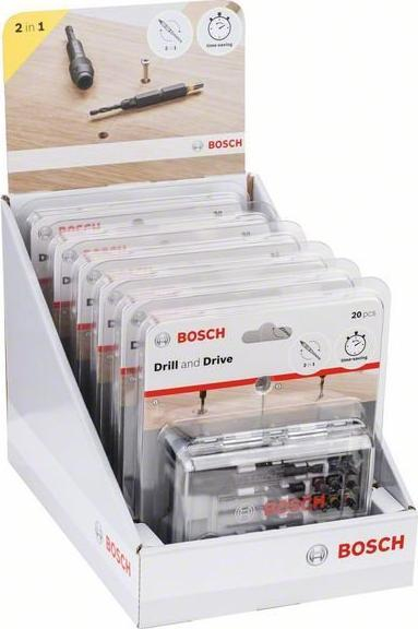 Set bita dhe stërvitëse Bosch Drill, 20 copa, Extra Hard