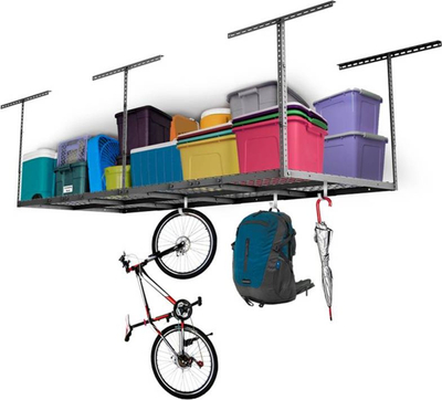 Рафтов тавански Ergosolid Strong Garage SG38B, капацитет 250kg, челик, црн