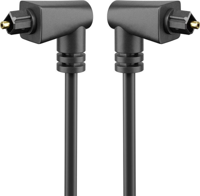 Kabllo optike audio Goobay Toslink 41593, 2 m, kënd 90°, e zezë