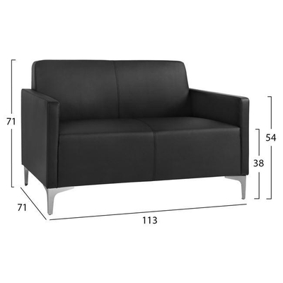 Set divanësh Nellie 2-pjesësh HM11274.01, zezë