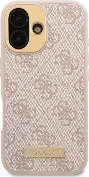 Kllëf telefoni Guess GUHMP16XU4GPRP për iPhone 16 Pro Max, MagSafe, 4G Logo, rozë
