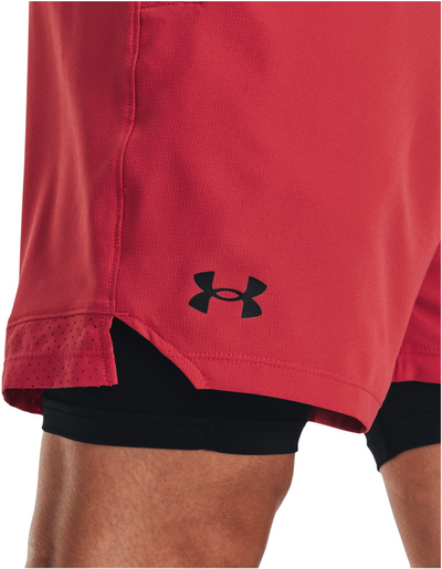 Pantallona të shkurtra sportive Under Armour Vanish Woven 2in1 Sts, burra, të kuqe