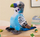 Lodër pelushi LeanToys Blue Parrot, 20 cm, e kaltër