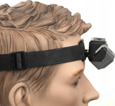 Llampë koke Author X-Head USB, 450 lm, bateri që rikarikohet, e zezë