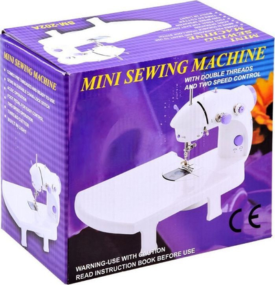 Makineri qepëse mini ZA3699, me pedal dhe tavolinë zgjatuese, 2 shpejtësi, e bardhë