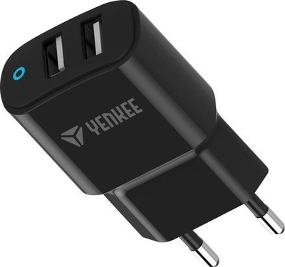 Karikues muri USB Yenkee YAC 2024 Dual, 2 porta, i zi