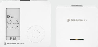 Termostat pa tela Euroster E4040TXRX, wireless, programues, ekran e-paper