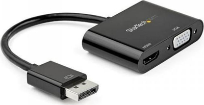 Adapter video StarTech.com DisplayPort në HDMI VGa, 4K 60Hz, HBR2, i zi
