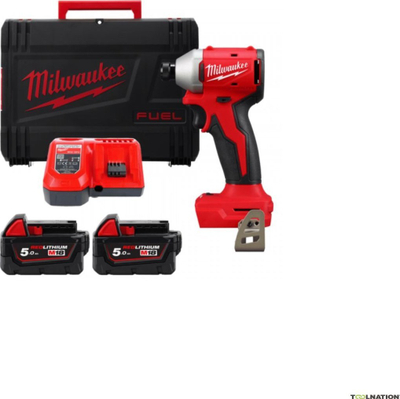 Kaçavidë goditëse me bateri Milwaukee M18 BLIDR 502X, brushless, 18V, e kuqe me të zezë