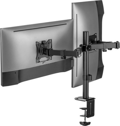 Mbajtese dyshe monitori Equip, 17"-32", artikuluese, per tavoline