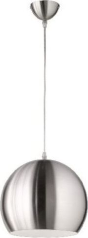 Llampë varëse moderne, sferike 28cm, E27 60W, nikel i mat