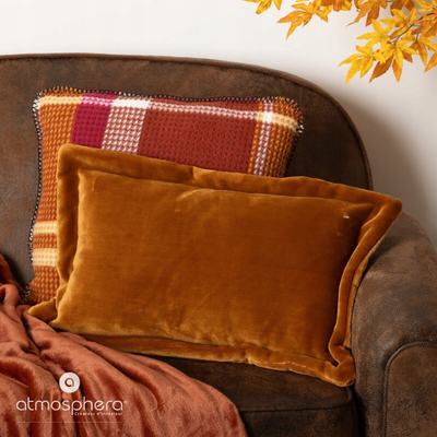 Jastëk dekor Atmosphera Cuddly Flannel, 30x50cm, material liri, bezhë