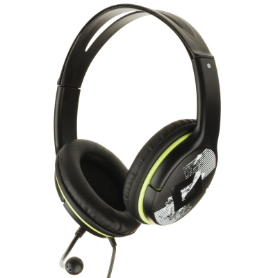 Kufje me mikrofon Genius HS-400A, me kabllo, grafit me jeshile