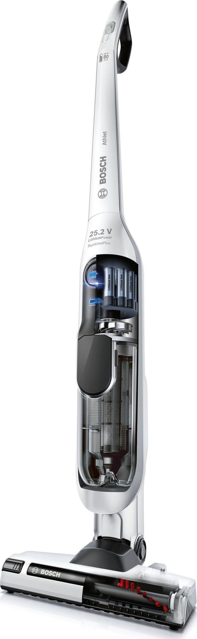 Fshesë vertikale me korrent Bosch Athlet BCH6L2560, 25.2 V, 0.9 l, e bardhë