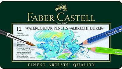 Lapsa akuarel Faber Castell Albrecht Dürer 117512, set 12 copë, shumëngjyrëshe