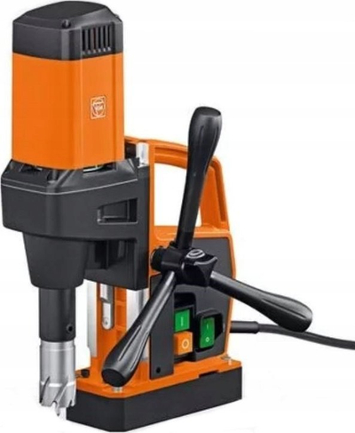 Trapano magnetik FEIN KBE 230V, me kabllo, Euro Plug, portokalli