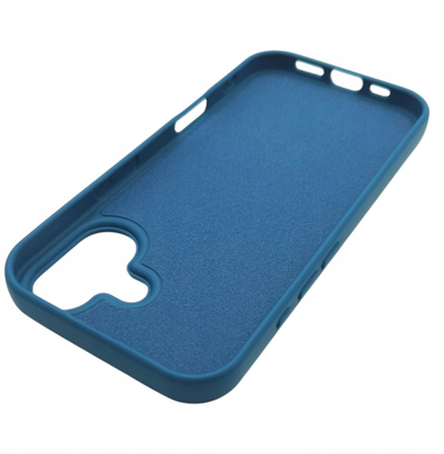 Mbrojtëse telefoni OEM për iPhone 17, silikon, me mikrofibër, blu