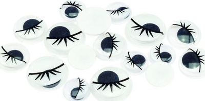 Set sy lëvizës Brewis Moving Eyes With Eyelashes, 16 copë, madhësi të përziera, shumëngjyrësh