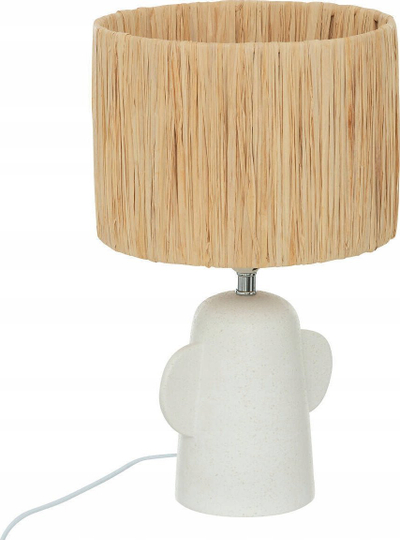 Lampë tavoline Atmosphera Raia, 38cm, bazë dolomiti, e bardhë