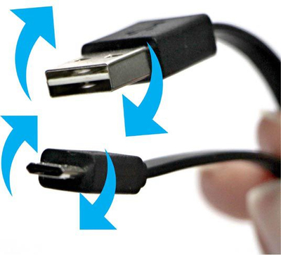 Kabllo USB Logo USB-A, 0.3m, e zezë