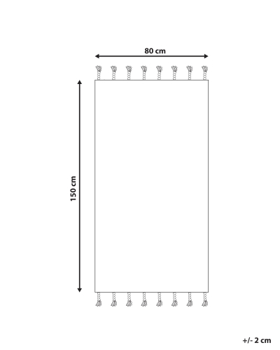 Tapet Beliani KHOURIBGA, 140x200 cm, pambuk, e bardhë