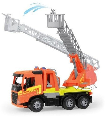 Lodër kamion zjarrfikës Lena WORXX Volvo FMX, me pompë uji, shkallë 60 cm, shumëngjyrëshe