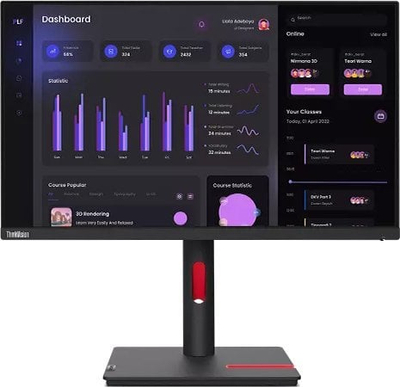 Monitor Lenovo ThinkVision T24i-30 (63CFMATXEU), 23.8", Full HD, IPS, i zi