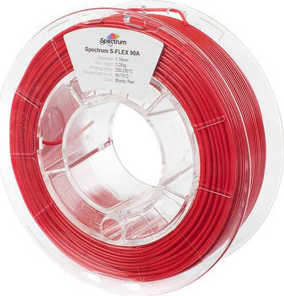 Филамент 3D Spectrum S-Flex 90A, 1.75mm, 250g, црвен
