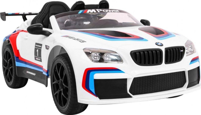 Makina elektrike Ramiz BMW M6 GT3, 131 cm, deri 30 kg, e bardhë