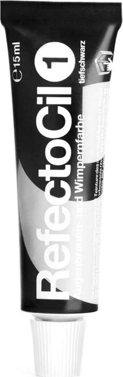 Xhel boje për vetulla edhe qerpikë RefectoCil Henna 1 Pure Black, që s’e merr uji, i zi shumë intensiv