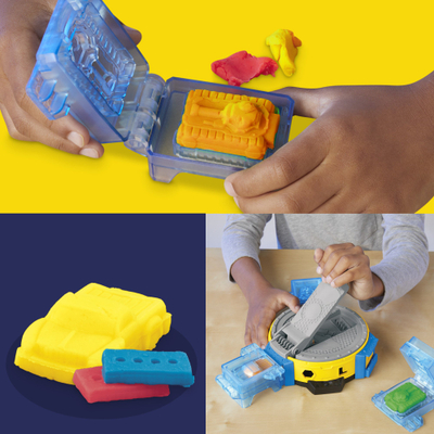 Set loje Play-Doh Marvel Hulk Smash and Squish, figurë Hulk 12.7cm, 4 kanaçe plastelinë, shumëngjyrësh