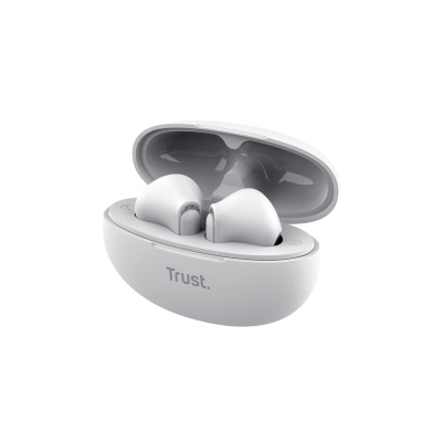 Kufje Trust Yavi, TWS, Bluetooth, in-ear, të bardha
