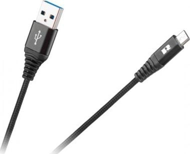 Kabllo USB Rebel Comp RB-6000-200-B, USB-A me microUSB, 2 m, e zezë