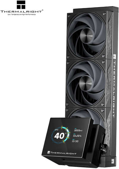 Ftohës uji për procesor Thermalright Stream Vision 360, radiator 360mm, ekran 3.5\", i zi