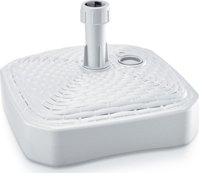 Bazë për çadër dielli Ratan, plastike, 10–12L, katrore, e bardhë