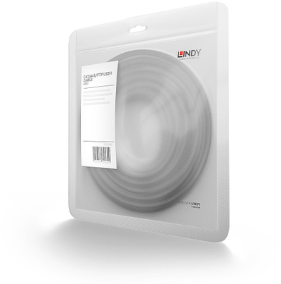 Kabllo rrjeti LINDY 45350 CAT 6A, 0.30m, RJ45, gri