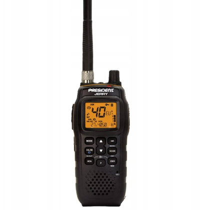 Radiolidhje CB President Jerry 40100, portative, bateri 1800 mAh, e zezë