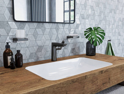 Pjatë sapuni murale Hansgrohe AddStoris 41746, xham, matte black