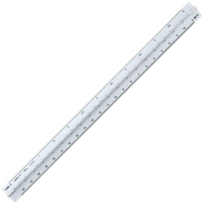 Vizore trekëndore Linex Ruler Scale, 30 cm, plastike e tejdukshme