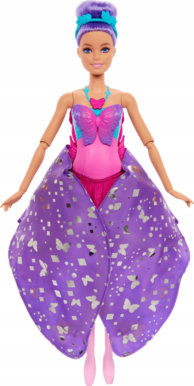 Lodër kukull Barbie Dance and Flutter, 2 në 1, balerinë edhe flutur, lejla