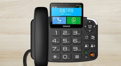 Telefoni fiks Maxcom Comfort MM42D me teli, i zi