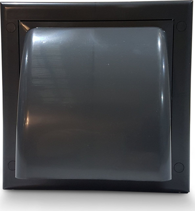 Kapak ventilimi ABS, 125mm, grilë e jashtme me flap kthyes, gri