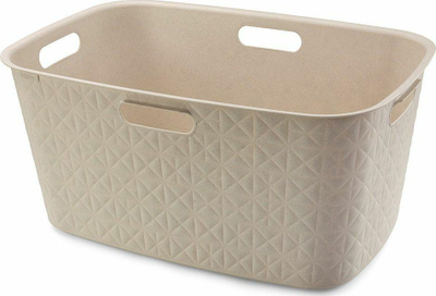 Shportë rrobash Softex 45L, plastike, bezhë