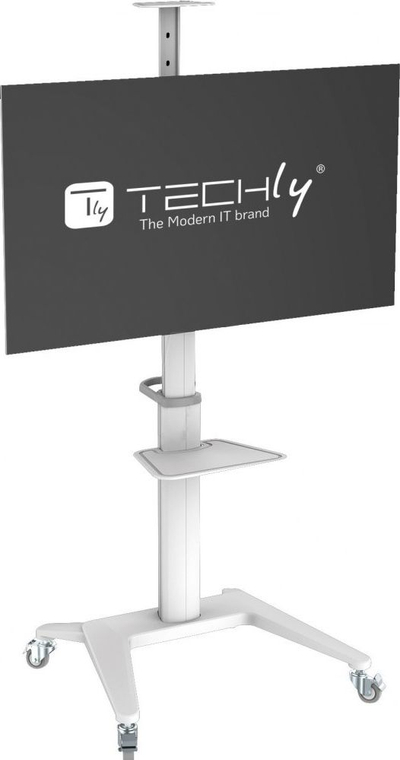 Karrocë dyshemeje për TV Techly ICA-TR48W, 37"-70", alumini, e bardhë