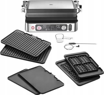Grill elektrik Braun CG9167, 2200W, i zi/argjend