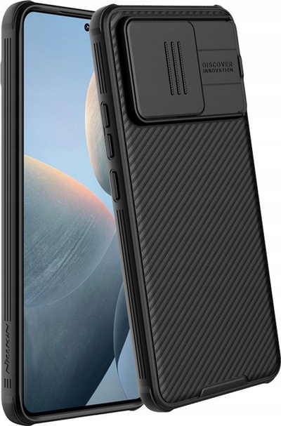 Mbulesë telefoni Nillkin CamShield Pro për Poco F6 Pro, mbrojtje kamere, antirrëshqitëse, e zezë
