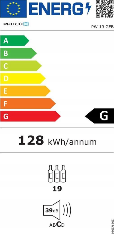 Frigorifer vere Philco PW19GFB, 19 shishe, 5 20°C, i zi