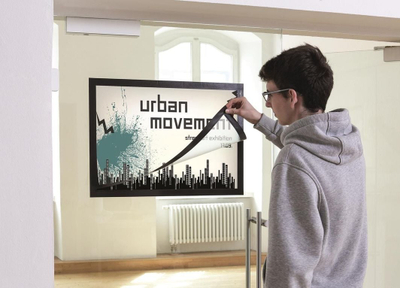 Kornizë magnetike Durable DURAFRAME POSTER A2, vetëngjitëse, e zezë