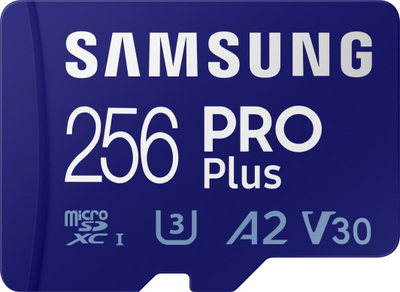 Kartë memorie Samsung PRO Plus 2021 (MB-MD256KA/BE), MicroSDXC, 256 GB, Klasa 10 UHS-I/U3 A2 V30